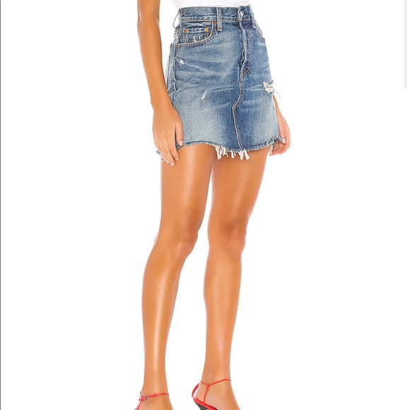 Levi’s High Rise Deconstructed Skirt - Picture 2 of 6